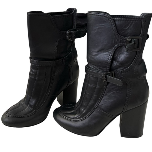 Zadig & Voltaire & Laurence Dacade Black Heeled Boots with Buckle Detail - Picture 5 of 13